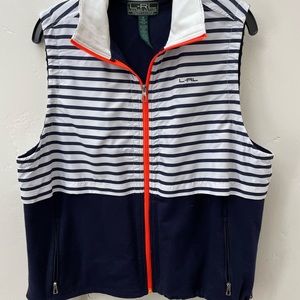 Lauren Active golf vest size XL with 2 zippered pockets.